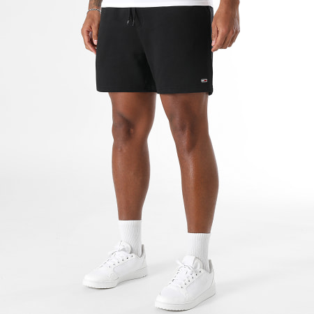 Tommy Jeans - Ensemble Tee Shirt Et Short Jogging 4411 1931 Blanc Noir